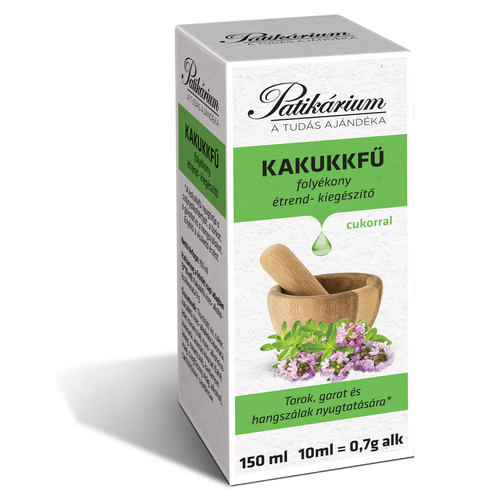 Kakukkfüves folyékony étrend-kiegészítő, torok, garat és hangszálak nyugtatására